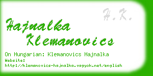 hajnalka klemanovics business card